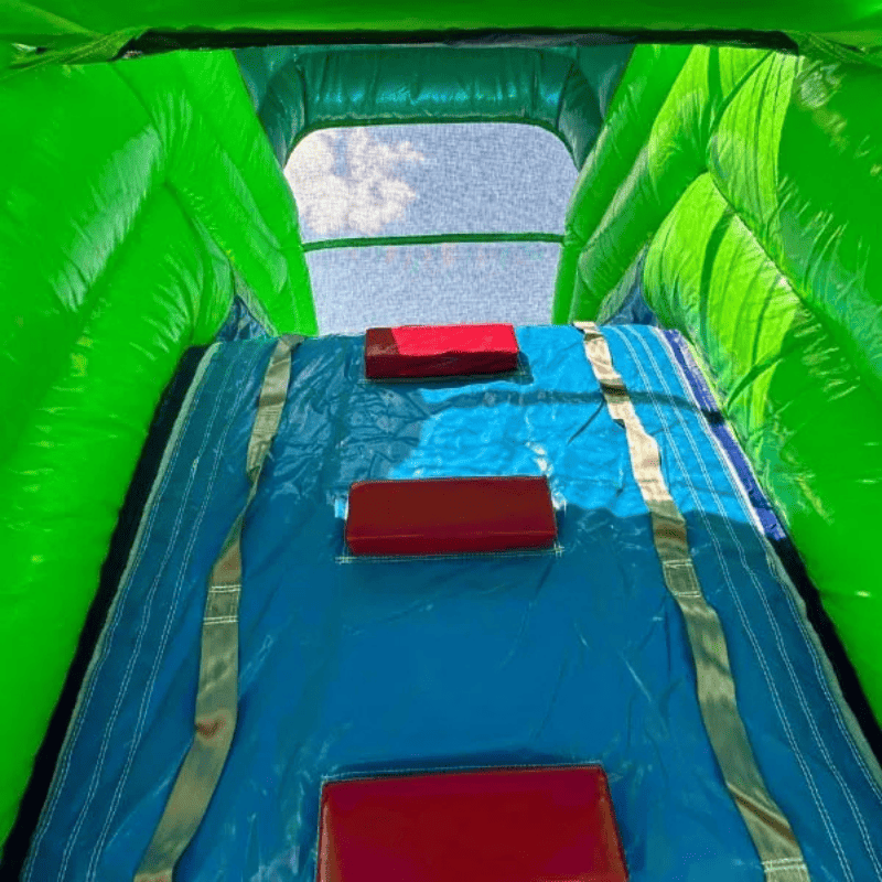 Moonwalk USA 34ft Palm Tree Combo Wet/Dry Bounce House Top of Ladder View
