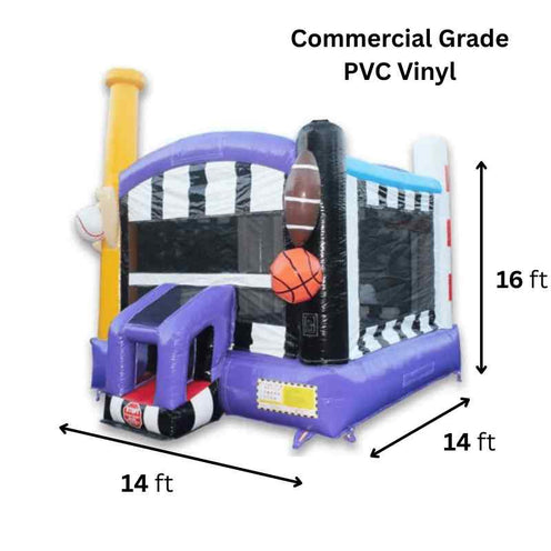Moonwalk USA All Sports Bouncer B-358 all sports bounce house specifications