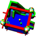 Moonwalk USA Balloon Combo Bounce House Wet/Dry Alternate Top Render View of All Features