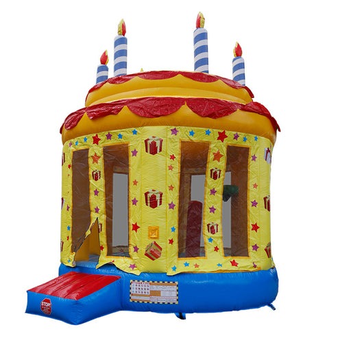 Moonwalk USA Birthday Cake Bounce House Front Left View