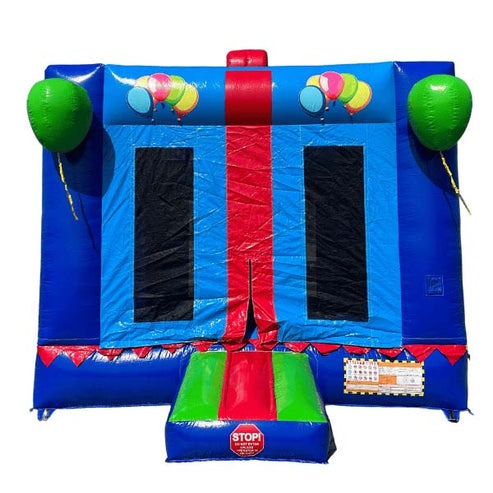 Moonwalk USA Blue Gift Box Bounce House Front View