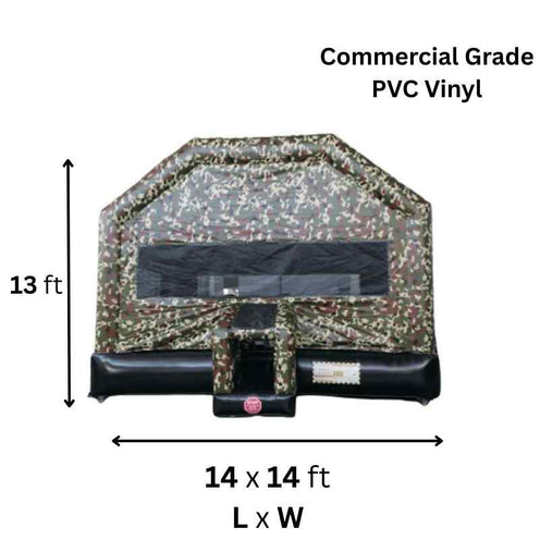 Moonwalk USA Camo Bouncer B-048 14x14 camouflage bounce house specifications