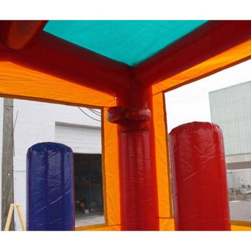 Moonwalk USA Castle Bounce House Basketball Hoop and Pop Ups Inside of Unit