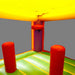 Moonwalk USA Castle Combo Bounce House with Removable Pool Wet/Dry Basketball Hoop and Pop Ups