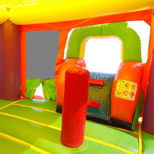 Moonwalk USA Castle Combo Bounce House with Removable Pool Wet/Dry Inside View of Pop Up and Ladder to Slide