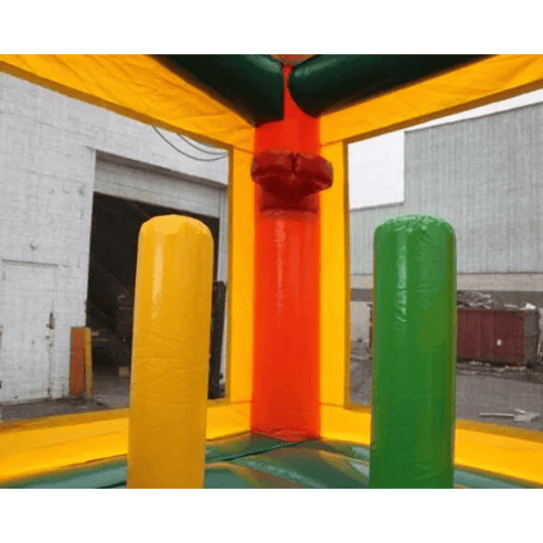 Moonwalk USA Castle Module Combo Wet Dry with included basketball hoop and pop up features
