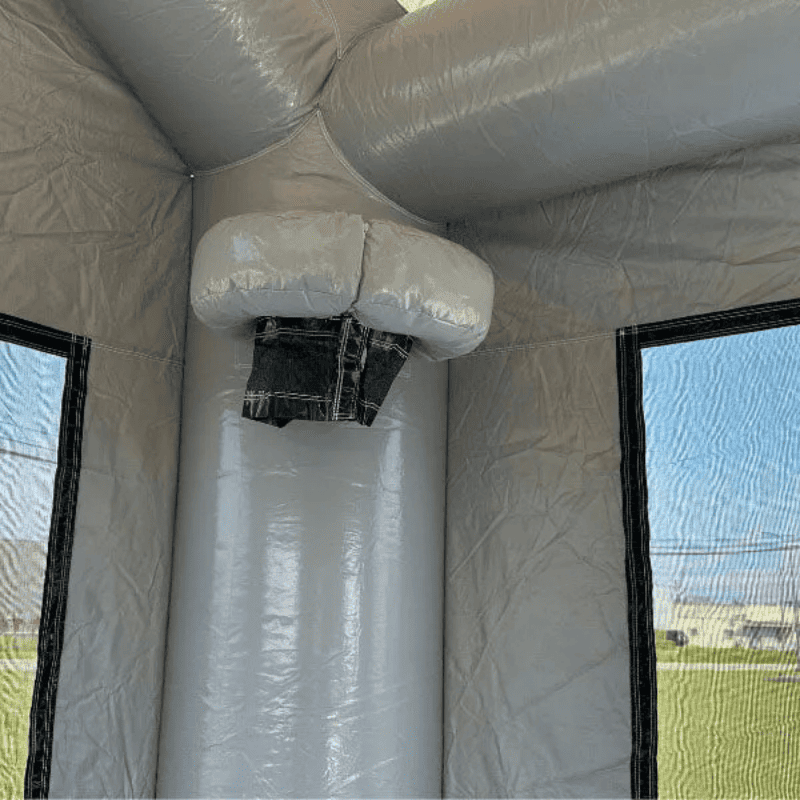 Moonwalk USA Church Bounce House Basketball Hoop View
