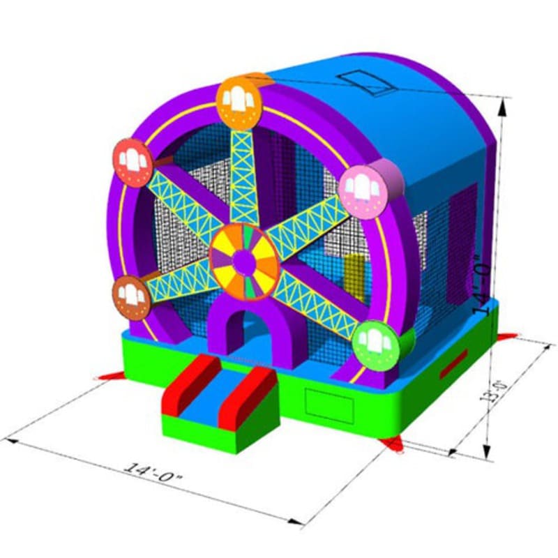Moonwalk USA Ferris Wheel Bounce House Dimensions of Render
