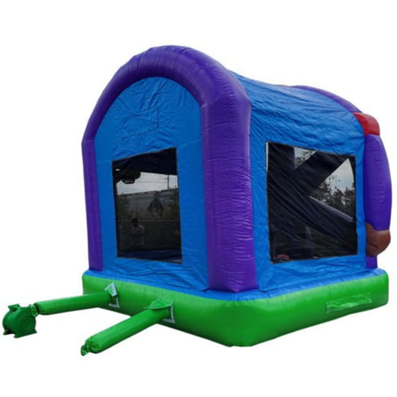 Moonwalk USA Ferris Wheel Bounce House Rear Right View with Blower Attached