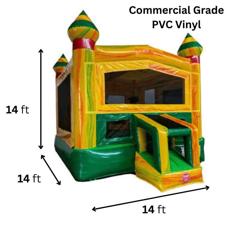 Moonwalk USA Fiesta Castle Bounce House Dimensions and Commercial Grade Vinyl Specifications
