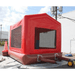Moonwalk USA Firehouse Bounce House Rear View with Blower Attached