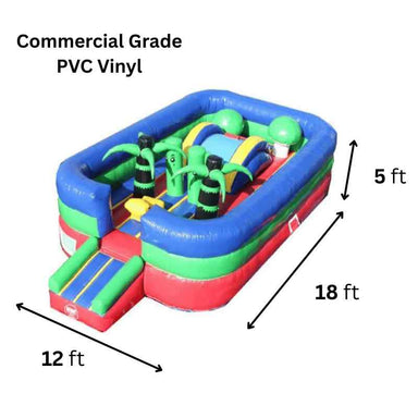 Moonwalk USA Inflatable Indoor Playground Combo Dimensions and Commercial Grade Vinyl