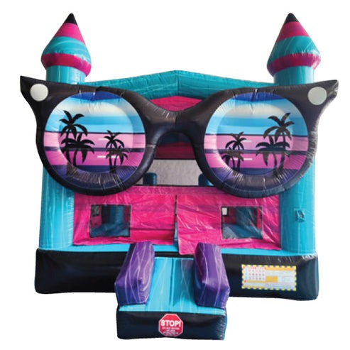 Moonwalk USA Life is Good Bounce House Front View on White Background