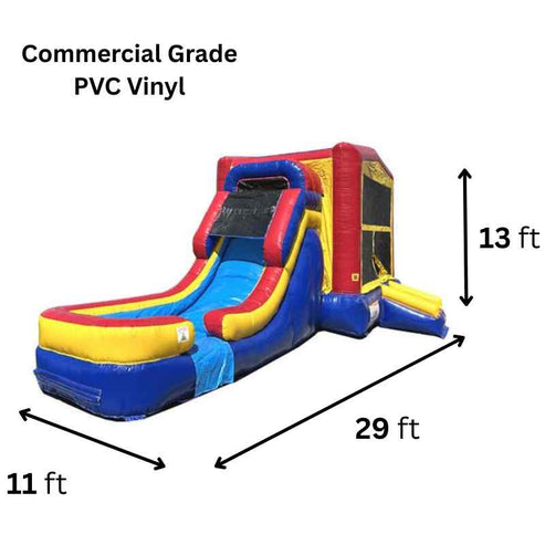 Moonwalk USA Module Combo Bounce House Wet/Dry dimensions view