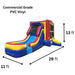 Moonwalk USA Module Combo Bounce House Wet/Dry Dimensions and Commercial Grade Vinyl Specifications