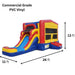 Moonwalk USA Module Combo Wet/Dry Commercial Bounce House with Slide Safety Features Dimensions and PVC Specs