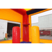 Moonwalk USA Module Combo Wet/Dry Commercial Bounce House with Slide Inside View of Basketball Hoop and Pop Ups