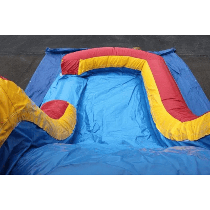 Moonwalk USA Module Combo Wet/Dry Commercial Bounce House with Slide Slide View of Pool