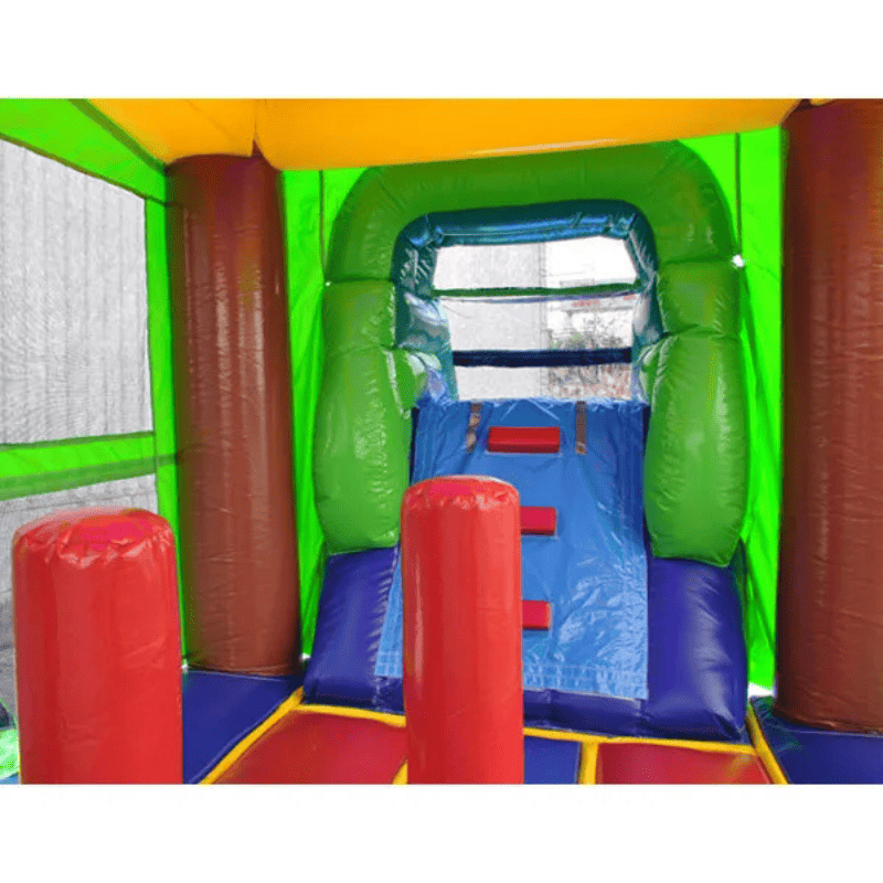 Moonwalk USA Palm Tree Bounce House with Slide Wet/Dry Ladder and Pop Ups