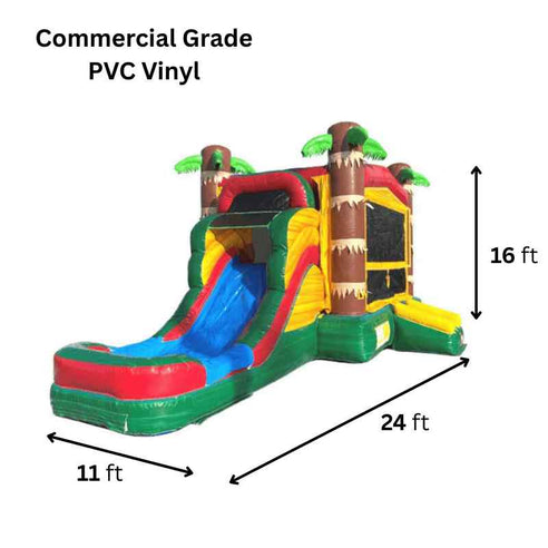 Moonwalk USA Palm Tree Combo Wet Dry C-325 tropical bounce house specifications