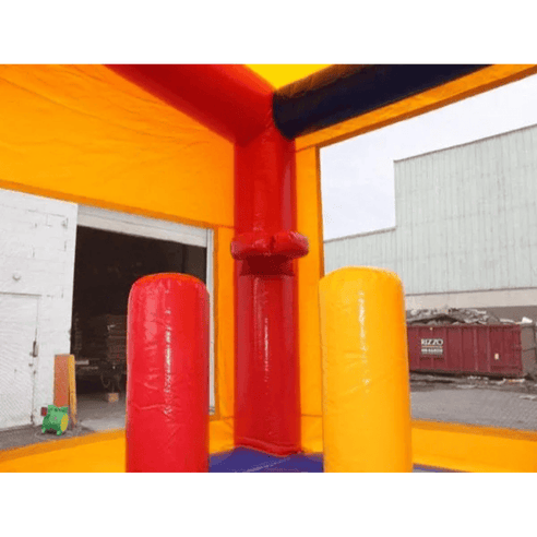 Princess combo bounce house with included pop ups and basketball hoop