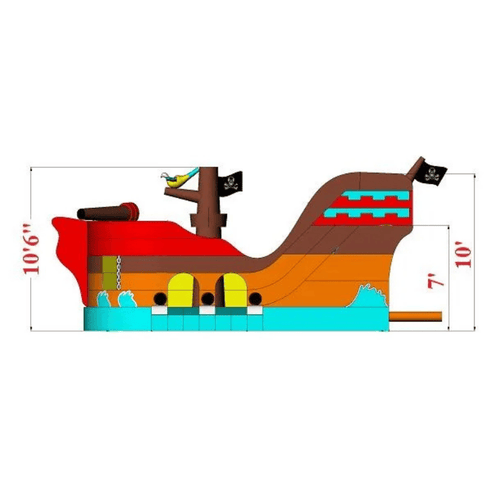 pirate ship bounce house slide 21x10x11 commercial grade 15oz vinyl dry slide single rider dimensions capacity
