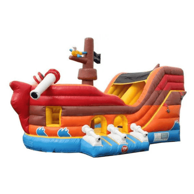 Moonwalk USA Pirate Ship Bounce House Slide Front View