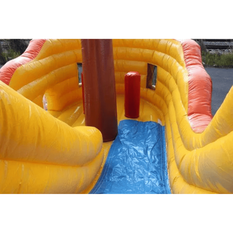 Moonwalk USA Pirate Ship Bounce House Slide Inside Slide View