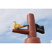 Moonwalk USA Pirate Ship Bounce House Slide Top View of Pirate Flag and Bird
