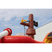 Moonwalk USA Pirate Ship Bounce House Slide Top View of Pirate Flag and Bird Outside