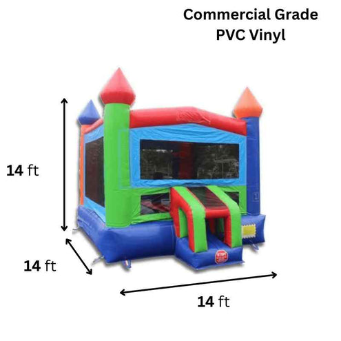 Moonwalk USA Rainbow Castle Bounce House B-301 14x14 rainbow castle specifications