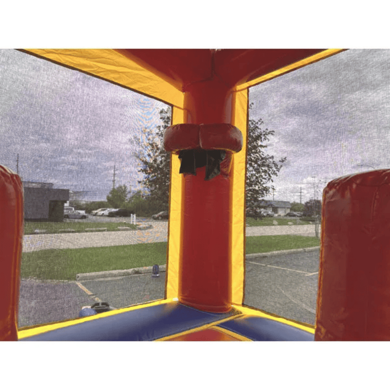 Moonwalk USA Rainbow Combo Bounce House Wet/Dry Pop Ups and Basketball View
