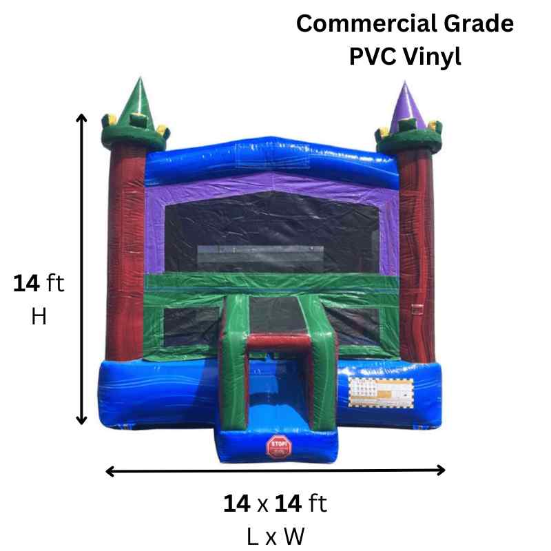 Moonwalk USA Ruby Castle Bounce House Dimensions and Commercial Grade Vinyl Information