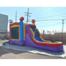 Moonwalk USA Sports Combo Bounce House with Slide Wet/Dry Rear Right View with Blower Attached