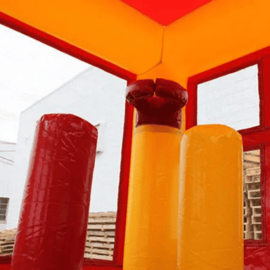Moonwalk USA Truck Bounce House Inside View of Pop Up and Basketball Hoop Features