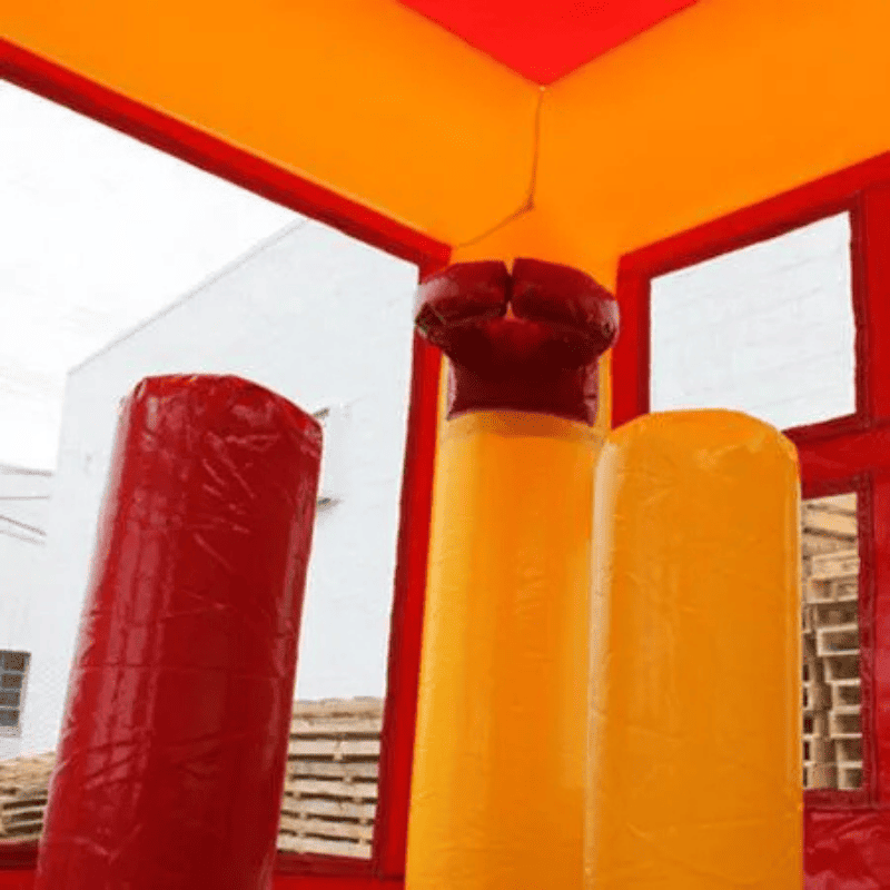 Moonwalk USA Truck Bounce House Inside View of Pop Up and Basketball Hoop Features