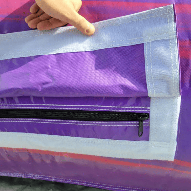 Moonwalk USA Unicorn Bounce House Deflation Zipper Flap Close Up