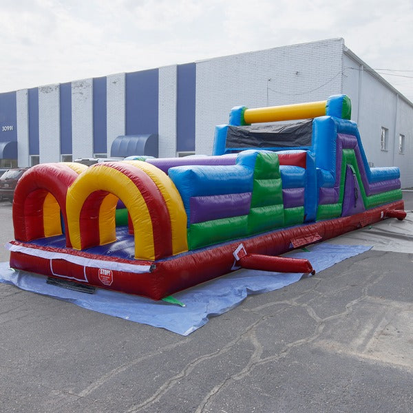 Moonwalk USA 40'L Obstacle Course in Rainbow