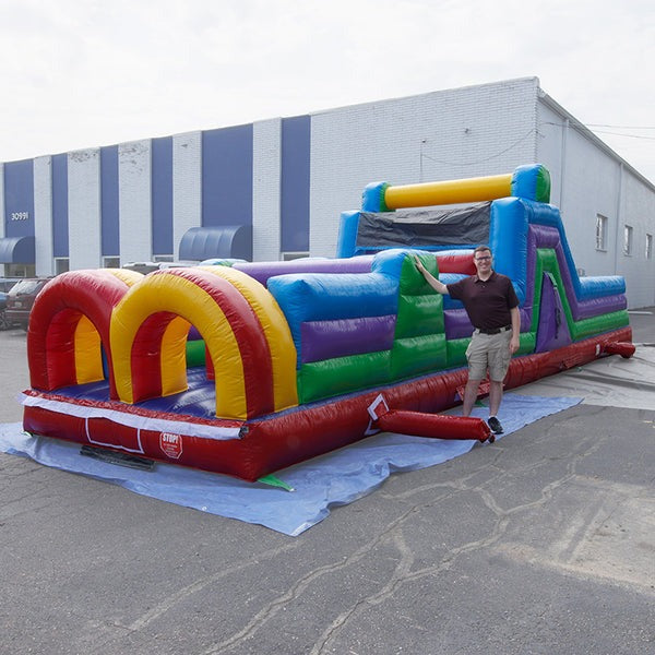 Moonwalk USA 40'L Obstacle Course in Rainbow