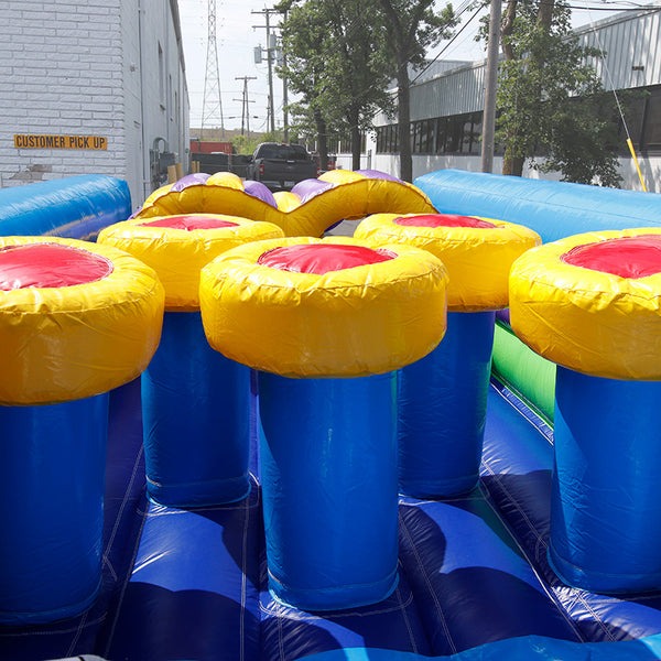 Moonwalk USA 40'L Obstacle Course in Rainbow