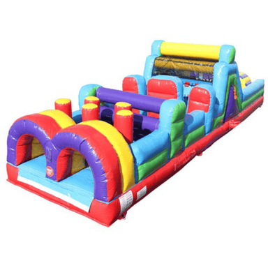 Eagle Bounce 40 FT Rainbow Obstacle Course Front Right View