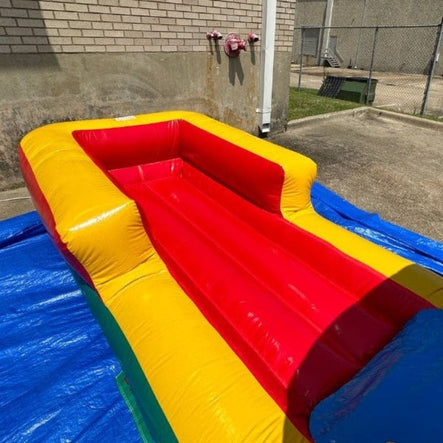 Durable vinyl construction close-up of Rainbow Slip and Slide