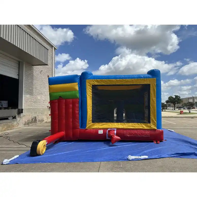 Rear View of Commercial 5 in 1 Princess Bounce House by Eagle Bounce