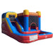 15 FT Red and Blue Combo Bounce House with Slide Front Right View