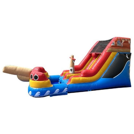 Pirate Ship Inflatable Water Slide for Kids Left Side View