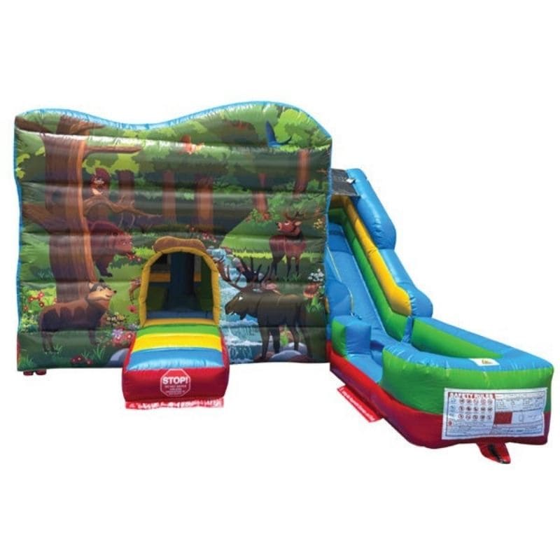 Eagle Bounce Safari Combo with Slide and Removable Pool Front