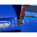 Velcro Close Up View of the Brave Knight Blue Castle Bounce House