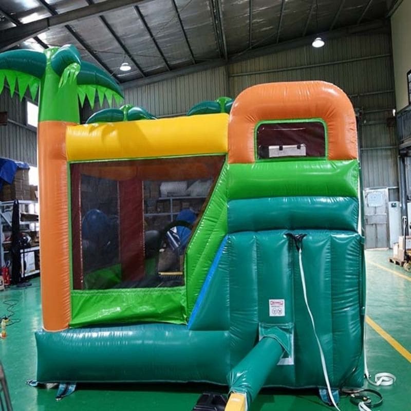Left View of 15 FT Palm Tree Combo Jumper Bounce House for Sale