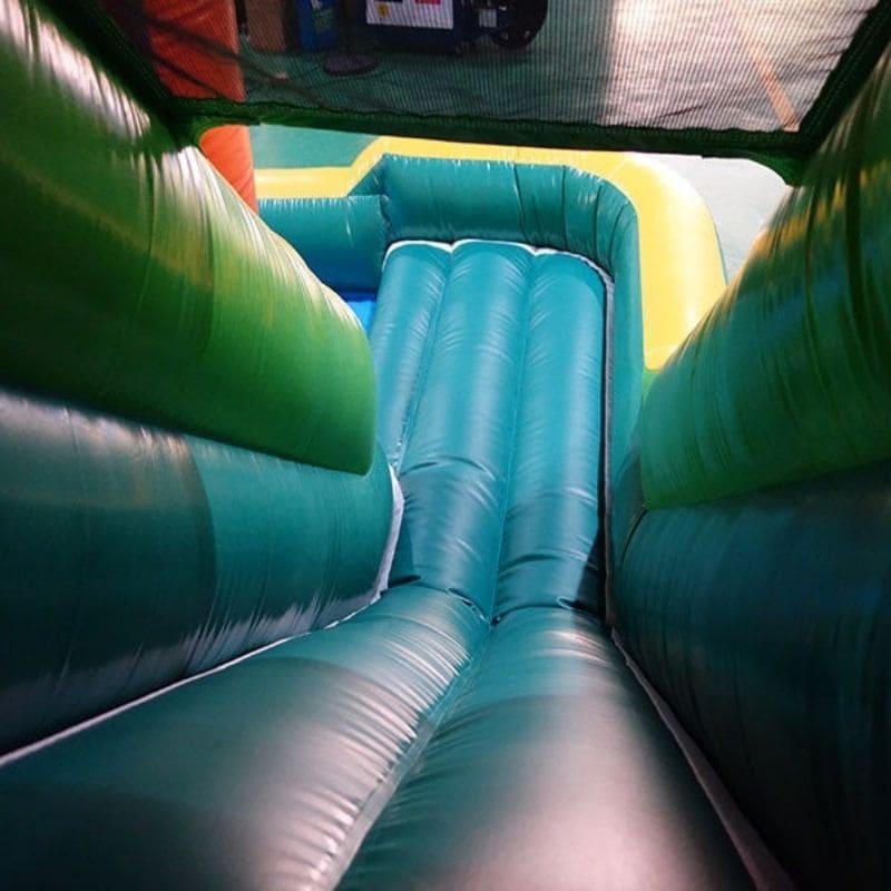 Top of Slide View of Palm Tree Combo Bounce House Light-Weight by Eagle Bounce