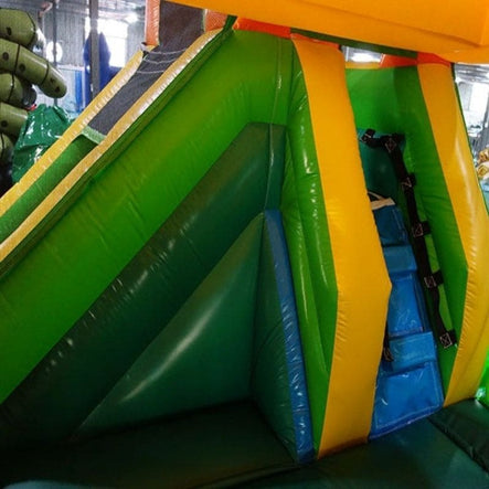 15 FT Palm Tree Bounce House Combo Slide View